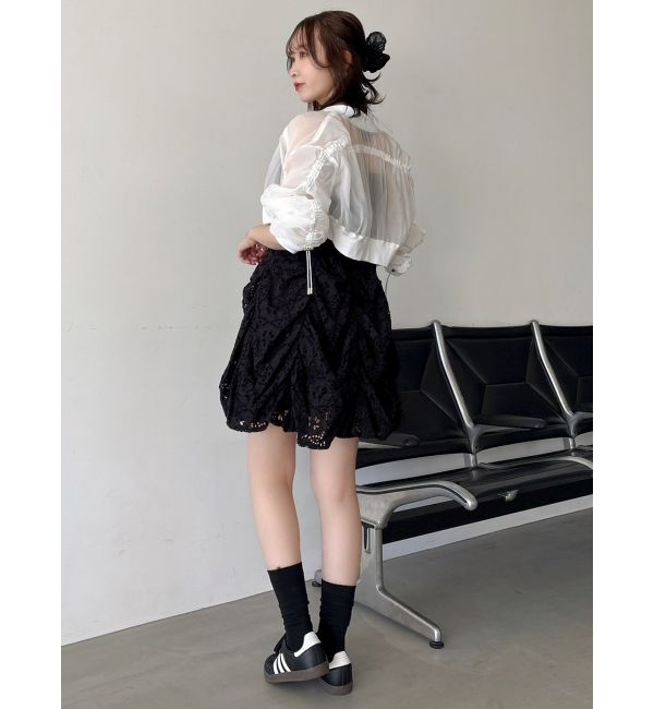 dazzlin「ドロストギャザーシアーブルゾン」|ブルゾン・スタジャン|