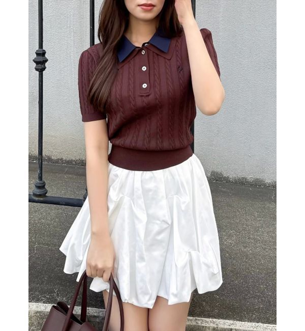 dazzlin「【再生産】バルーンミニスカート」|スカート|オフホワイト