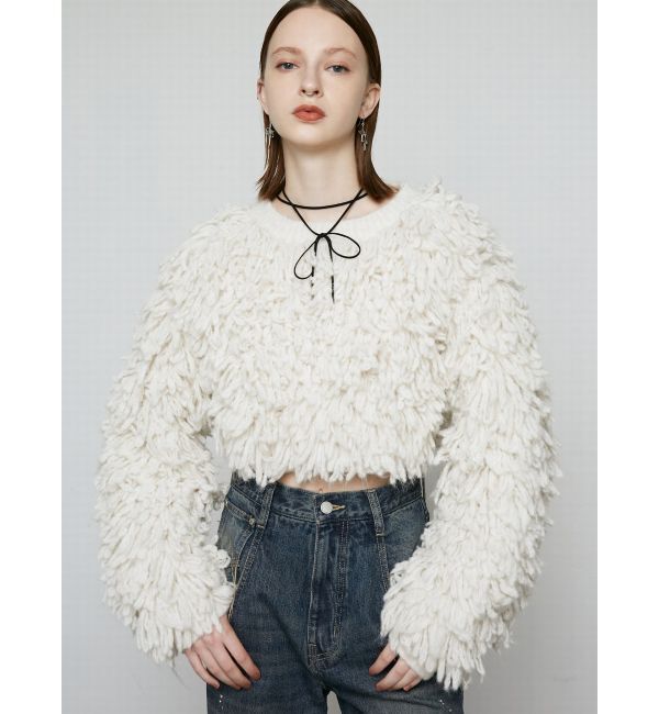 EMODA「バルキーフリンジクロップニット」|ニット・セーター|