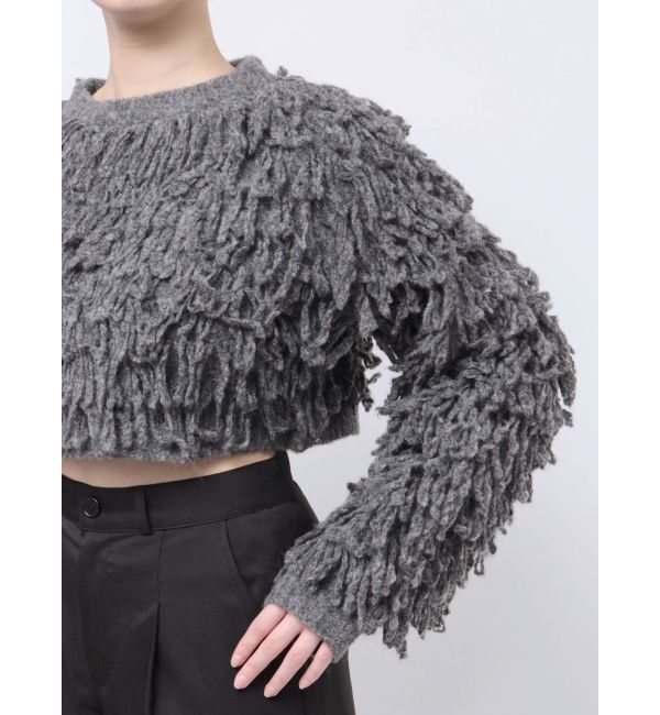 EMODA「バルキーフリンジクロップニット」|ニット・セーター|