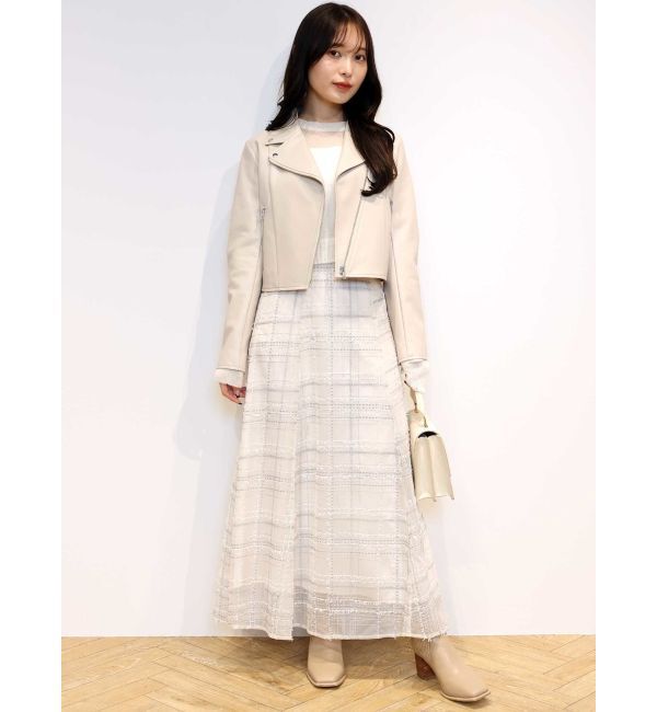 MERCURYDUO「コンパクトフェイクレザーライダースジャケット」|その他|