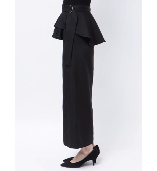 MERCURYDUO「ペプラムベルテットスリットスカート」|スカート|