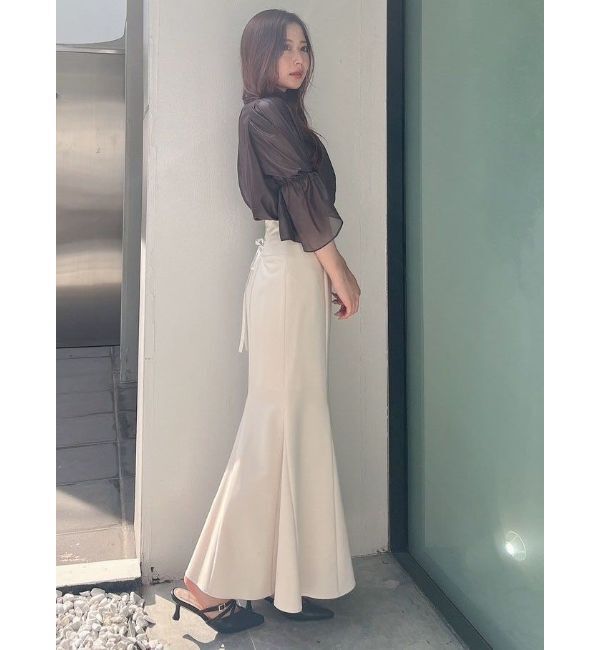 MERCURYDUO「バックレースアップストレッチマーメイドスカート」|スカート|