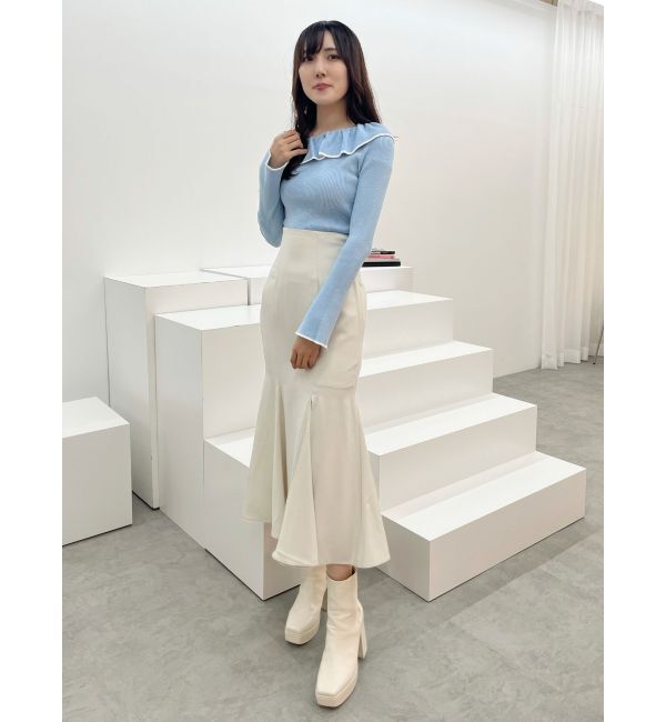 MERCURYDUO「バックレースアップストレッチマーメイドスカート」|スカート|