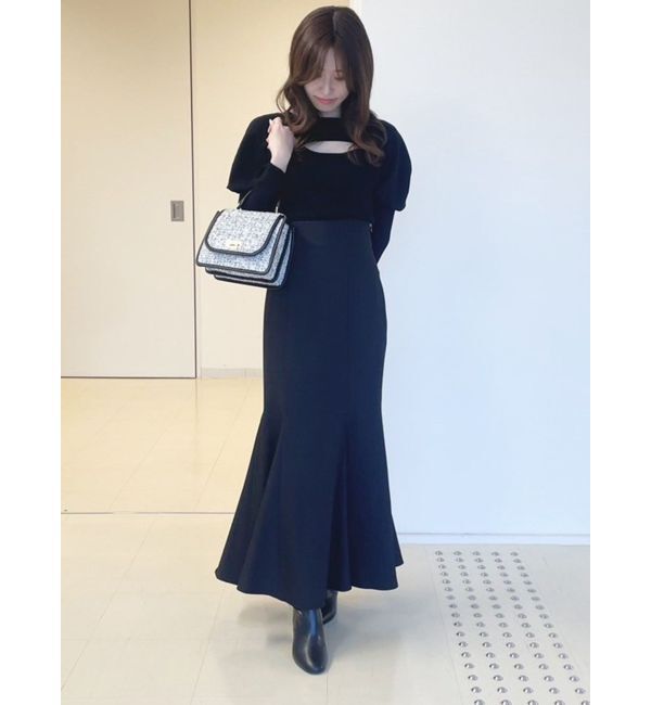 MERCURYDUO「バックレースアップストレッチマーメイドスカート」|スカート|