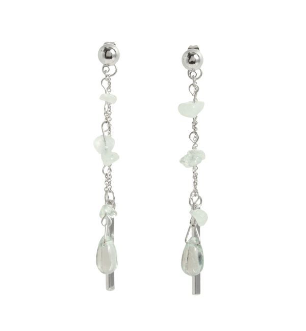 MERCURYDUO「メタル使い天然石ピアス」|ピアス|ミントグリーン