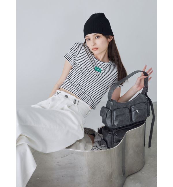 MURUA「ロゴクロップトTシャツ」|Tシャツ・カットソー|