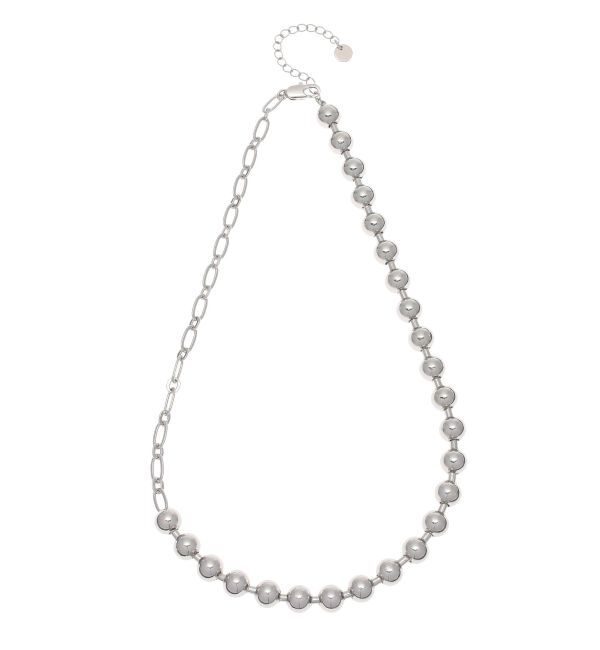 MURUA「ボールチェーンMIXネックレス」|ネックレス|シルバー