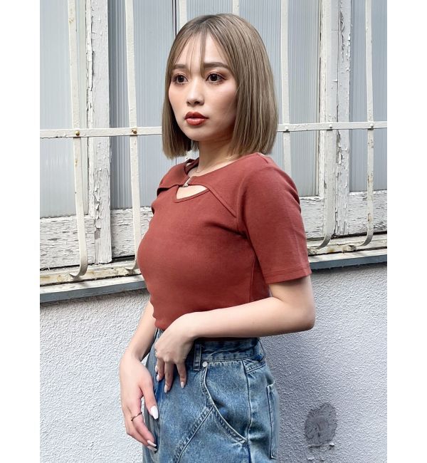 MURUA「フロントパーツレイヤードトップス」|Tシャツ・カットソー|