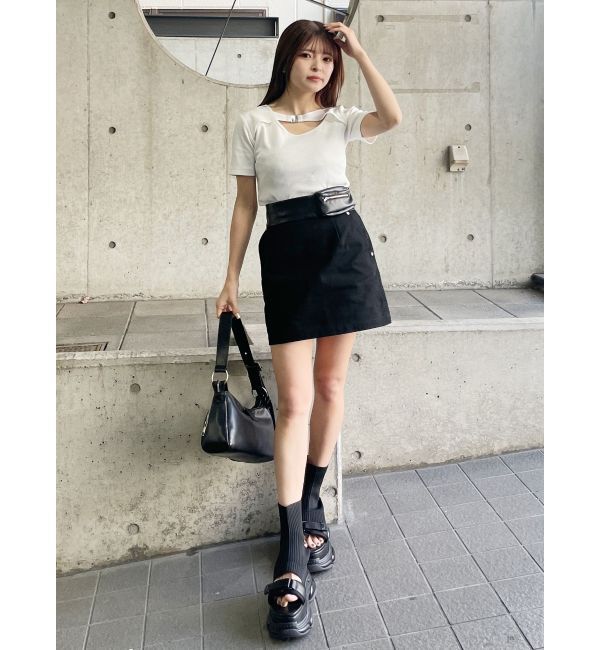 MURUA「フロントパーツレイヤードトップス」|Tシャツ・カットソー|