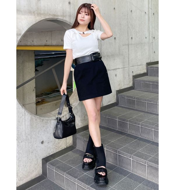 MURUA「フロントパーツレイヤードトップス」|Tシャツ・カットソー|