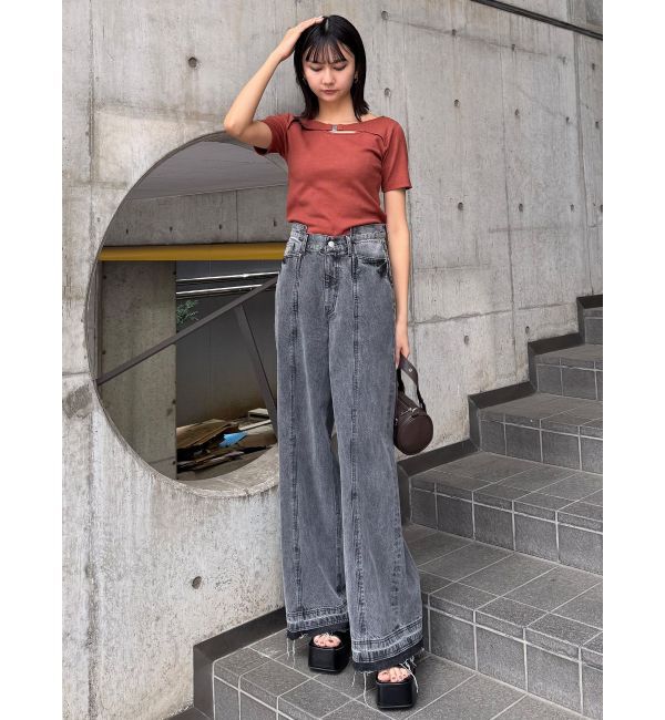 MURUA「フロントパーツレイヤードトップス」|Tシャツ・カットソー|