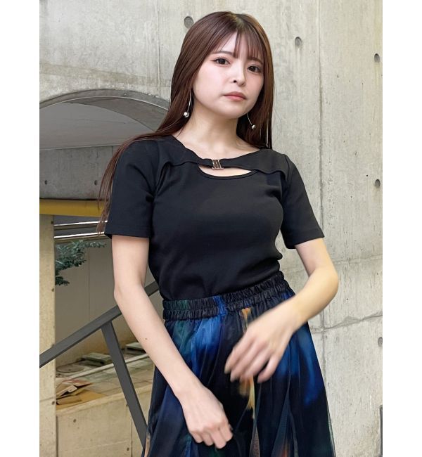 MURUA「フロントパーツレイヤードトップス」|Tシャツ・カットソー|