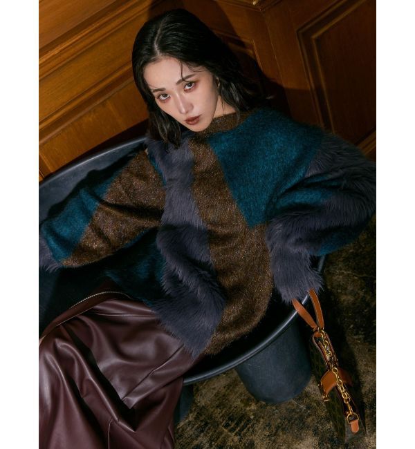 MURUA「【YUKKOコラボ】MIXヤーンチュニックニット」|ニット・セーター|