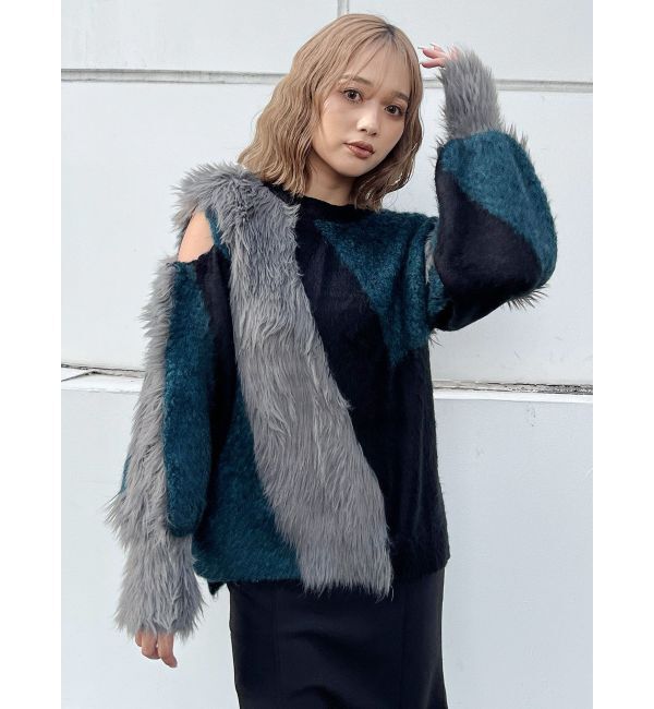 MURUA「【YUKKOコラボ】MIXヤーンチュニックニット」|ニット・セーター|