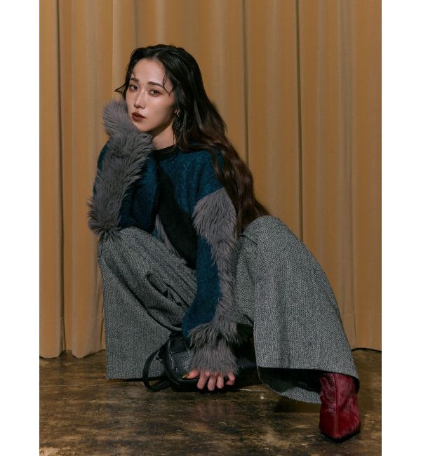 MURUA「【YUKKOコラボ】MIXヤーンチュニックニット」|ニット・セーター|