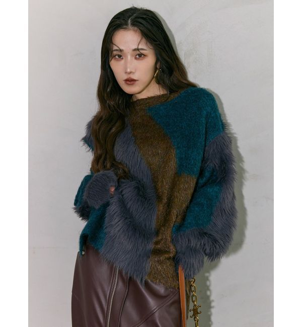 MURUA「【YUKKOコラボ】MIXヤーンチュニックニット」|ニット・セーター|