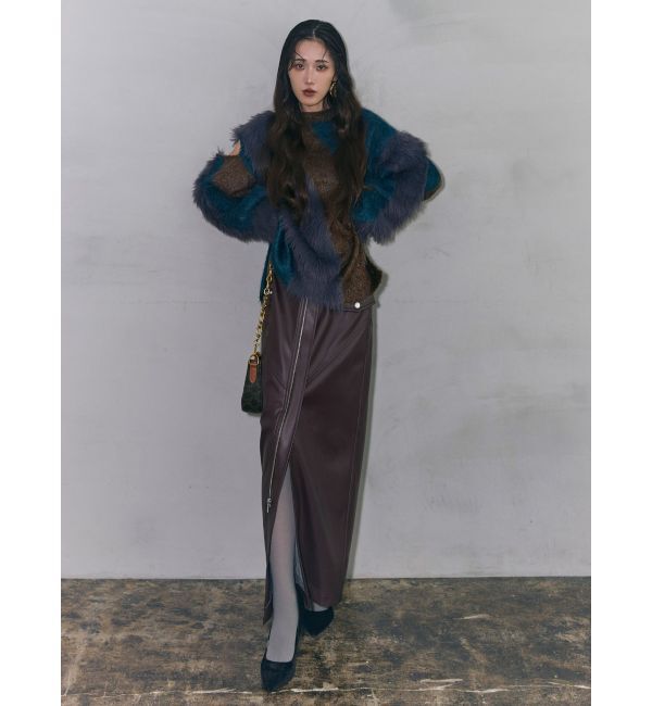 MURUA「【YUKKOコラボ】MIXヤーンチュニックニット」|ニット・セーター|