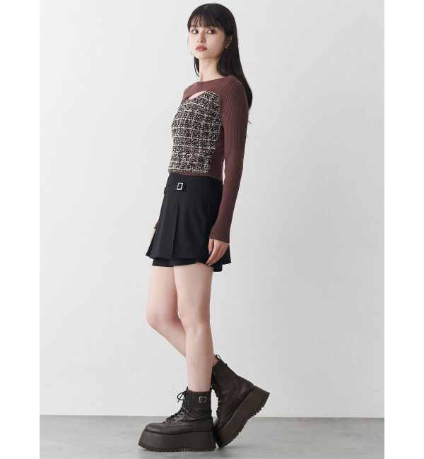 MURUA「ボレロライクストリングツイードニット」|ニット・セーター|