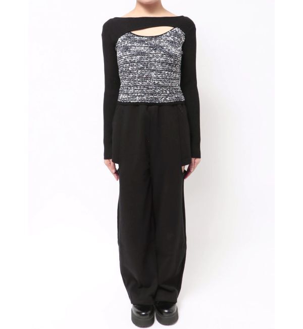 MURUA「ボレロライクストリングツイードニット」|ニット・セーター|