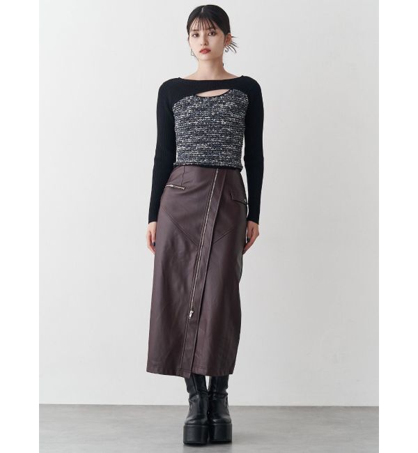 MURUA「ボレロライクストリングツイードニット」|ニット・セーター|