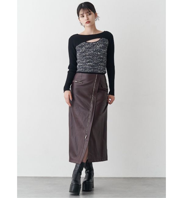 MURUA「ボレロライクストリングツイードニット」|ニット・セーター|