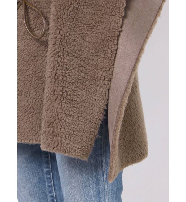 Ungrid「ボアノースリポンチョ」|ポンチョ・ケープ|