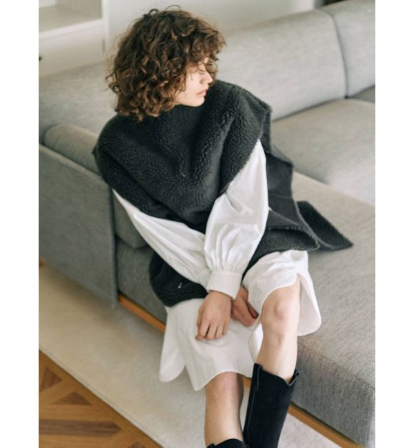 Ungrid「ボアノースリポンチョ」|ポンチョ・ケープ|