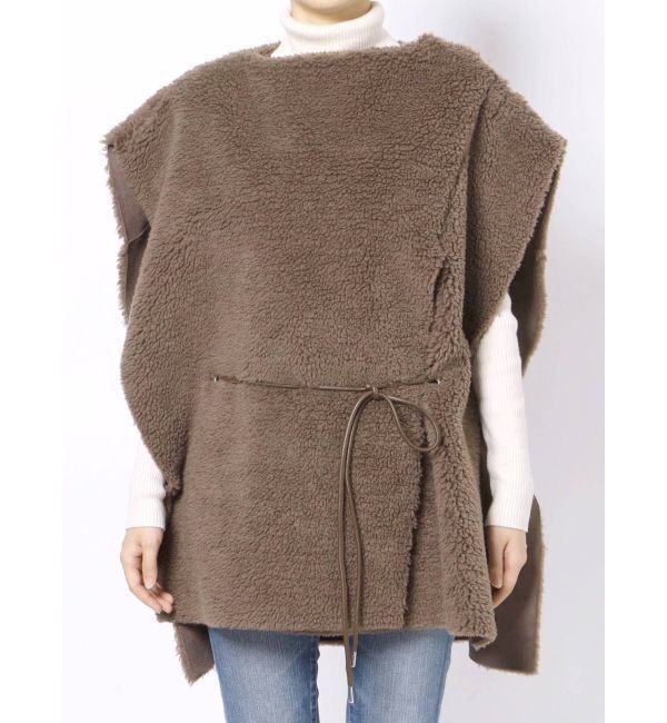 Ungrid「ボアノースリポンチョ」|ポンチョ・ケープ|