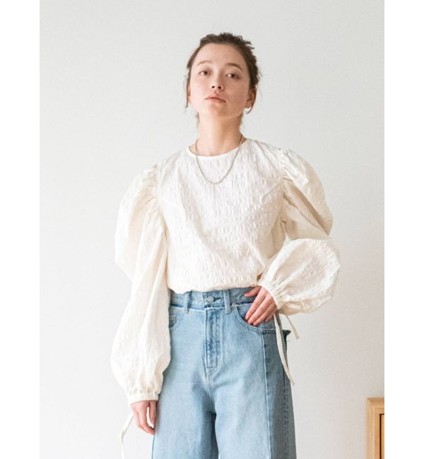 Ungrid「ギンガムチェックバックオープンブラウス」|シャツ・ブラウス|