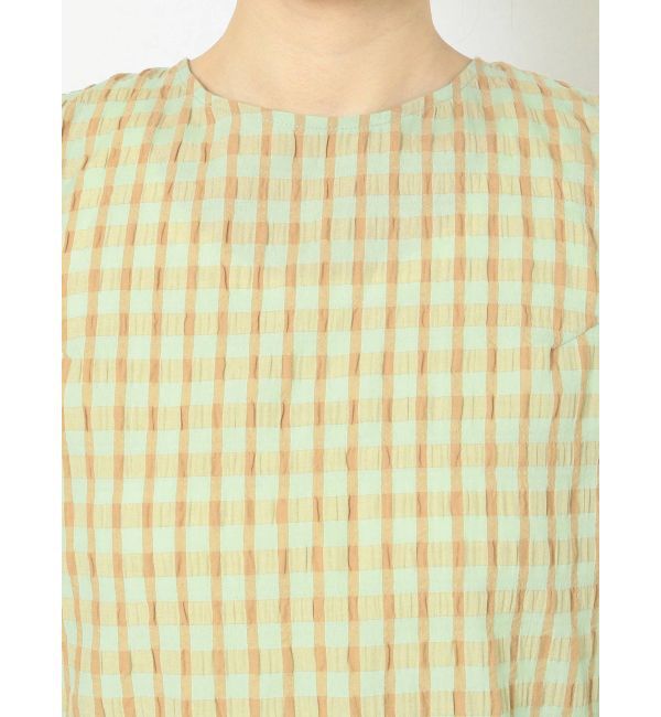 Ungrid「ギンガムチェックバックオープンブラウス」|シャツ・ブラウス|