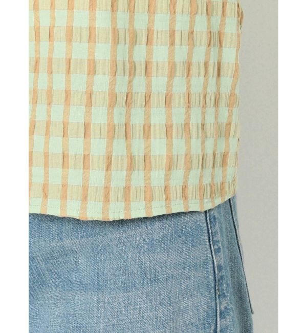 Ungrid「ギンガムチェックバックオープンブラウス」|シャツ・ブラウス|
