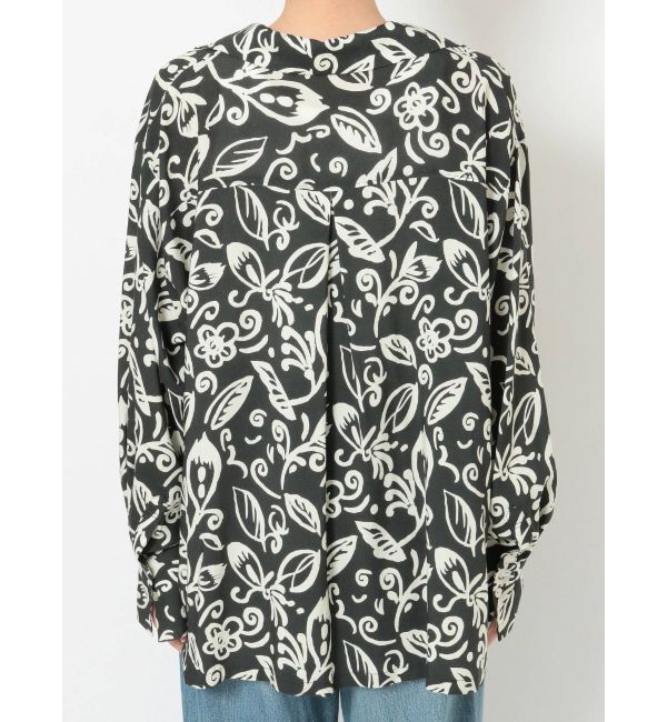 Ungrid「リーフ柄開襟シャツ」|シャツ・ブラウス|