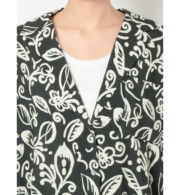 Ungrid「リーフ柄開襟シャツ」|シャツ・ブラウス|