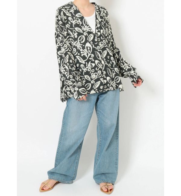 Ungrid「リーフ柄開襟シャツ」|シャツ・ブラウス|