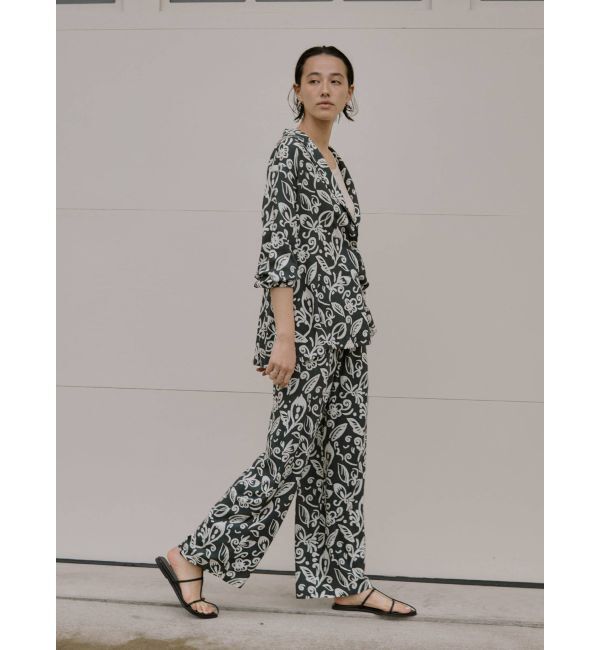 Ungrid「リーフ柄開襟シャツ」|シャツ・ブラウス|