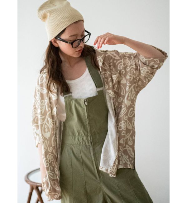 Ungrid「リーフ柄開襟シャツ」|シャツ・ブラウス|