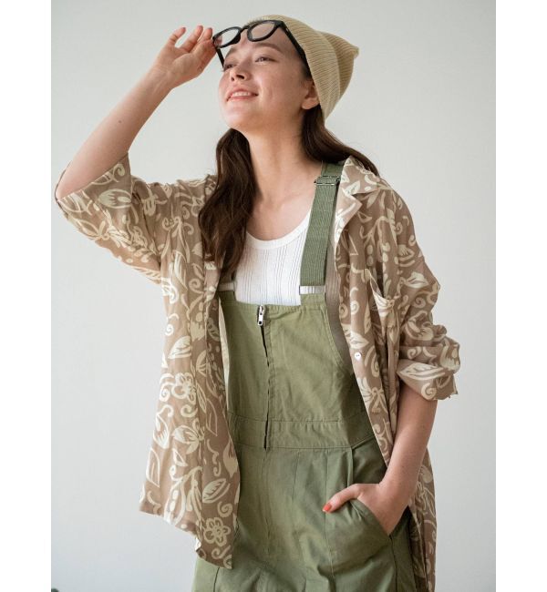 Ungrid「リーフ柄開襟シャツ」|シャツ・ブラウス|