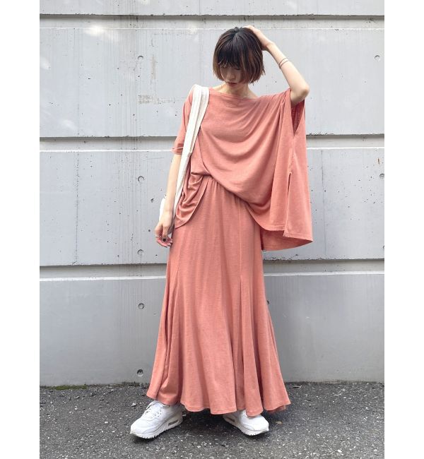 Ungrid「リネン混カットフレアマキシスカート」|スカート|