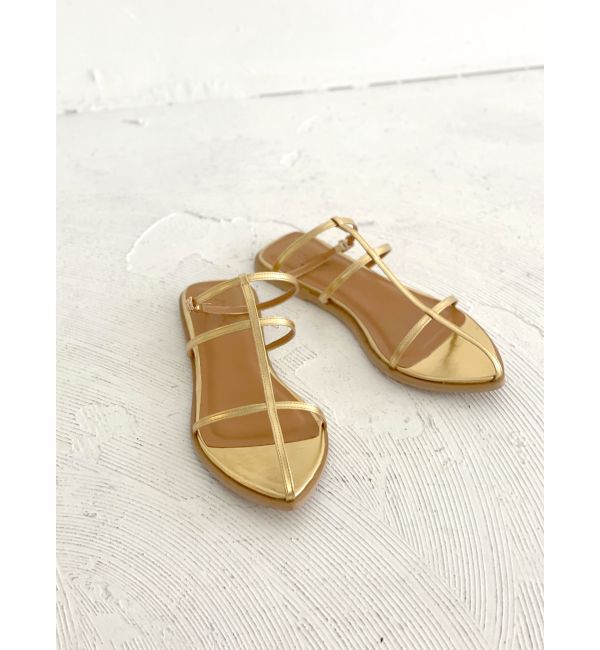 Ungrid「ポインテッドトゥフラットサンダル」|サンダル|