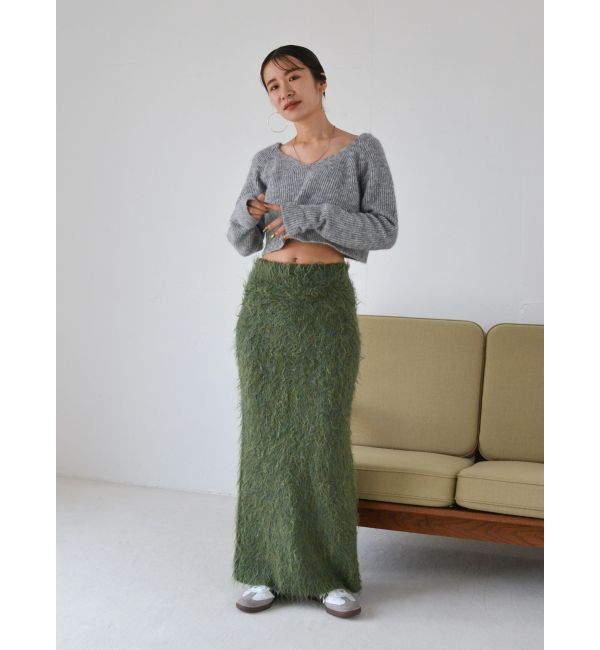 Ungrid「フェザーヤーンニットスカート」|スカート|