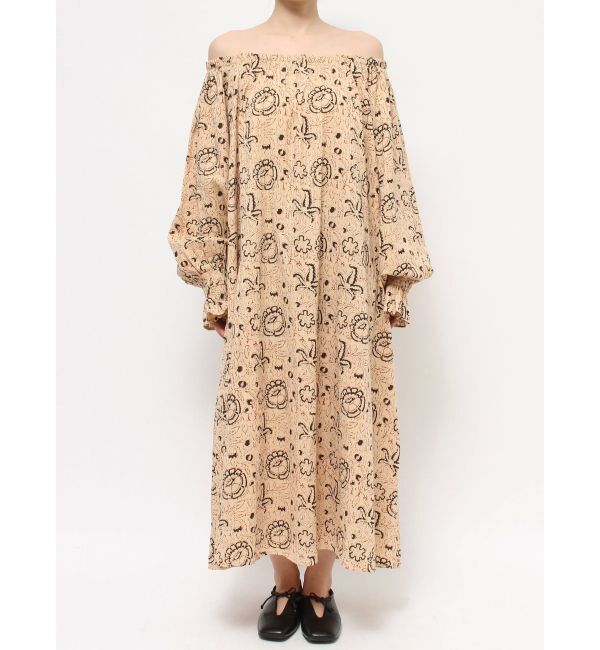 Ungrid「エスニックオフショルギャザーボリュームワンピース」|ワンピース|