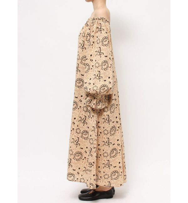 Ungrid「エスニックオフショルギャザーボリュームワンピース」|ワンピース|