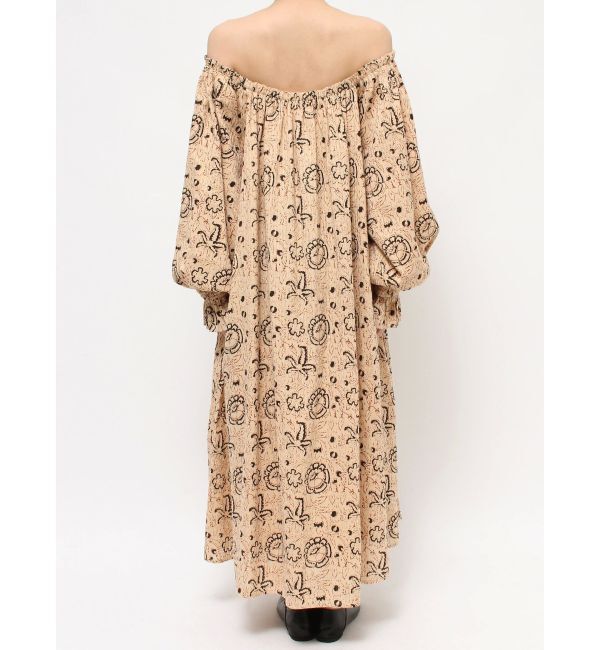 Ungrid「エスニックオフショルギャザーボリュームワンピース」|ワンピース|