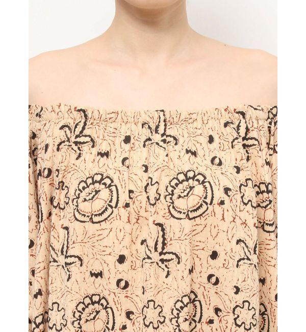 Ungrid「エスニックオフショルギャザーボリュームワンピース」|ワンピース|