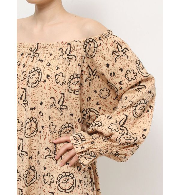 Ungrid「エスニックオフショルギャザーボリュームワンピース」|ワンピース|