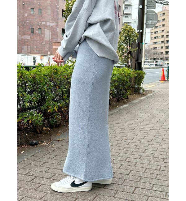 Ungrid「ミックスヤーンニットタイトスカート?」|スカート|ブルー