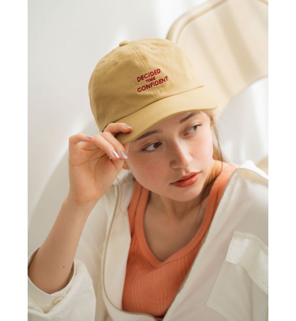 Ungrid「キャンバスロゴカラーキャップ」|キャップ・キャスケット|ベージュ