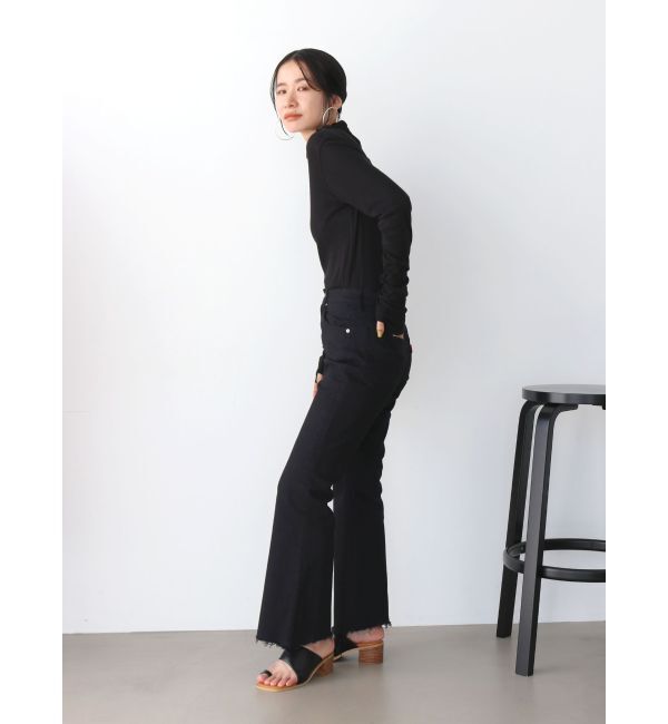 Ungrid「ハイウエストストレッチフレアデニム」|デニム|