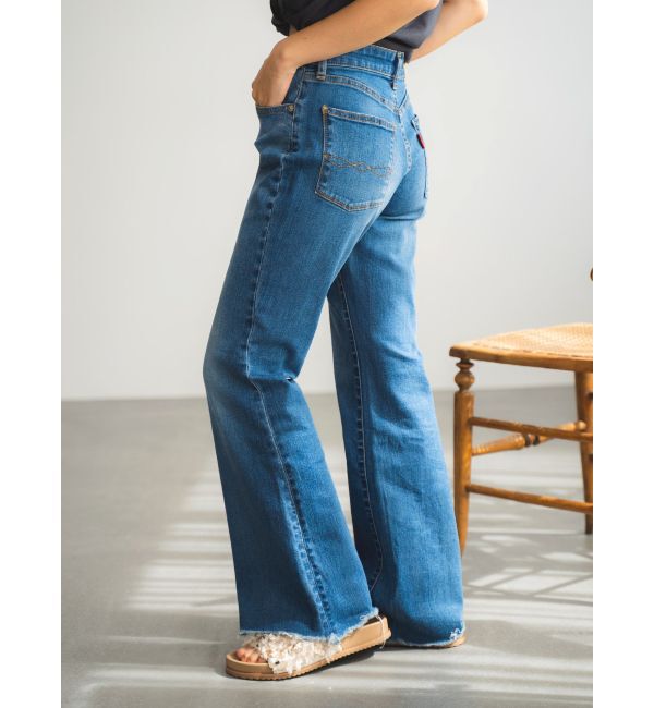 Ungrid「ハイウエストストレッチフレアデニム」|デニム|